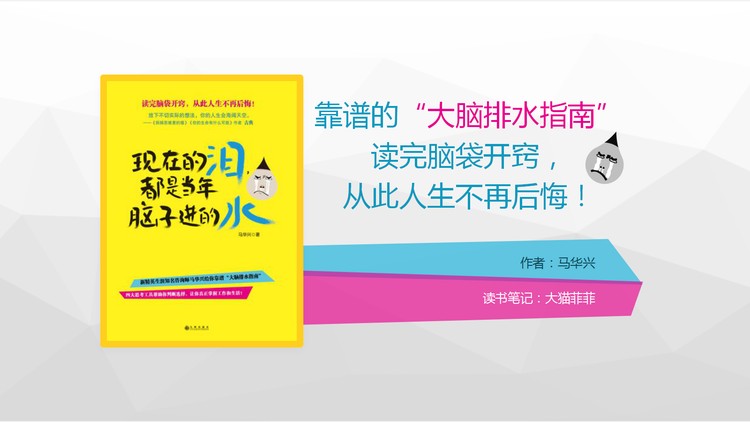 《现在的泪水都是当年脑子进的水》读书笔记PPT