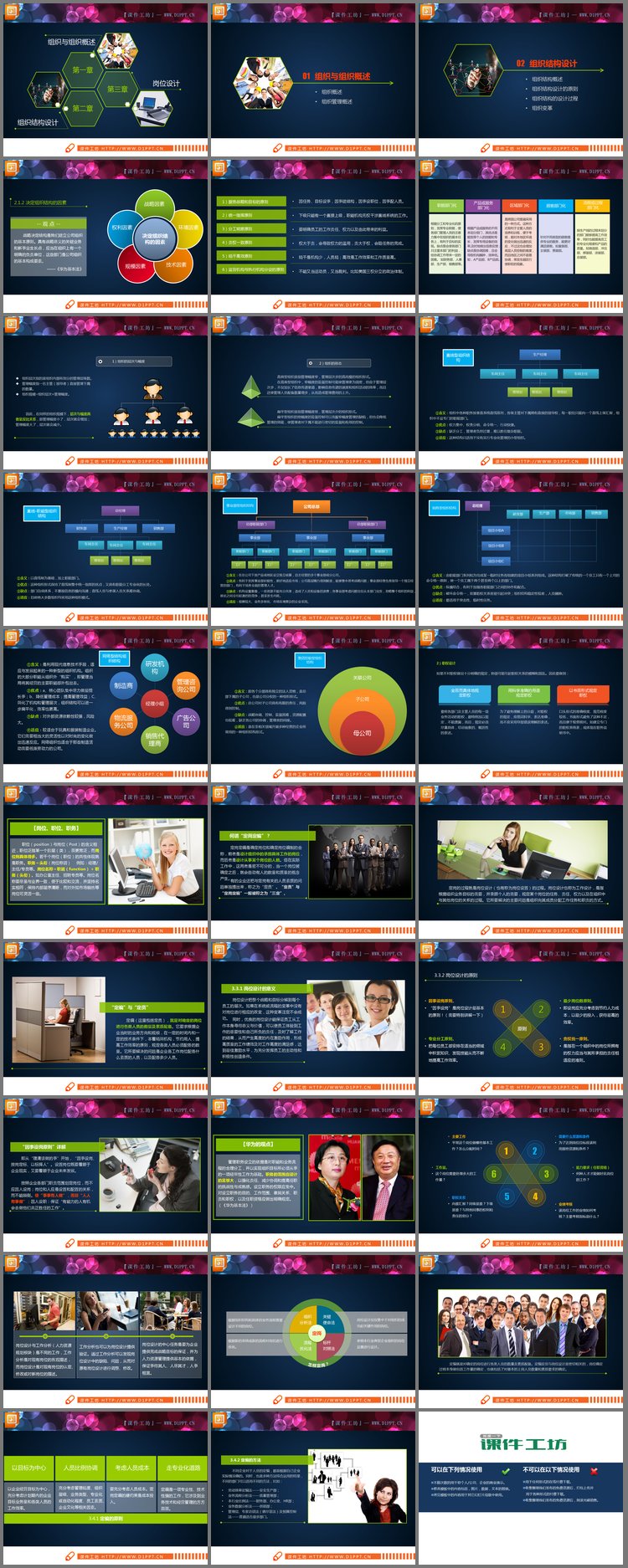 PPT模板-彩色企业公司新员工入职培训PPT图表下载