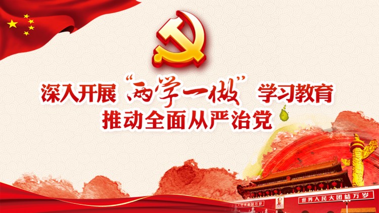 “两学一做”从严治党PPT模板