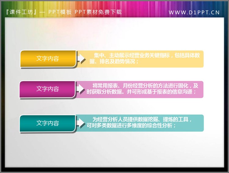 PPT模板-内容陈述PPT文本框素材