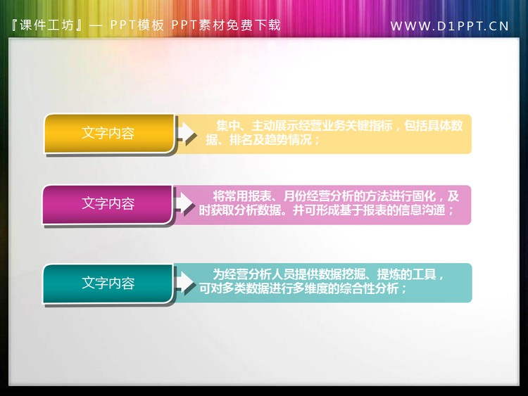 内容陈述PPT文本框素材