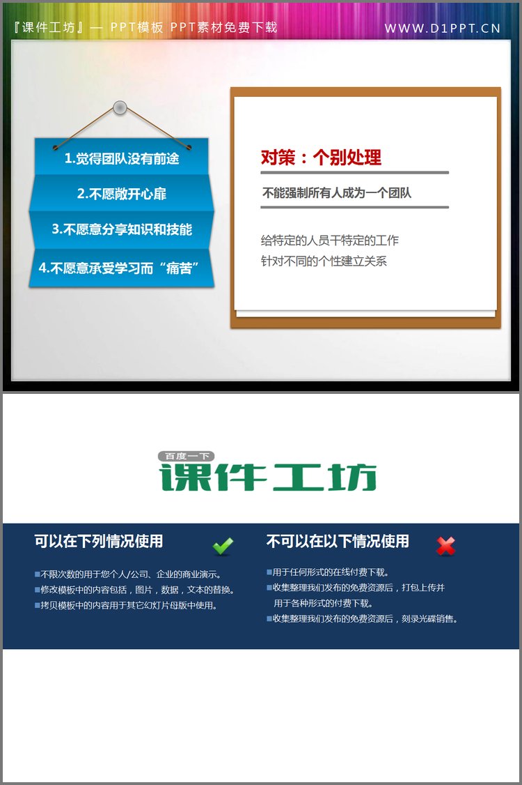 PPT模板-便签标签白板PPT文本框素材下载