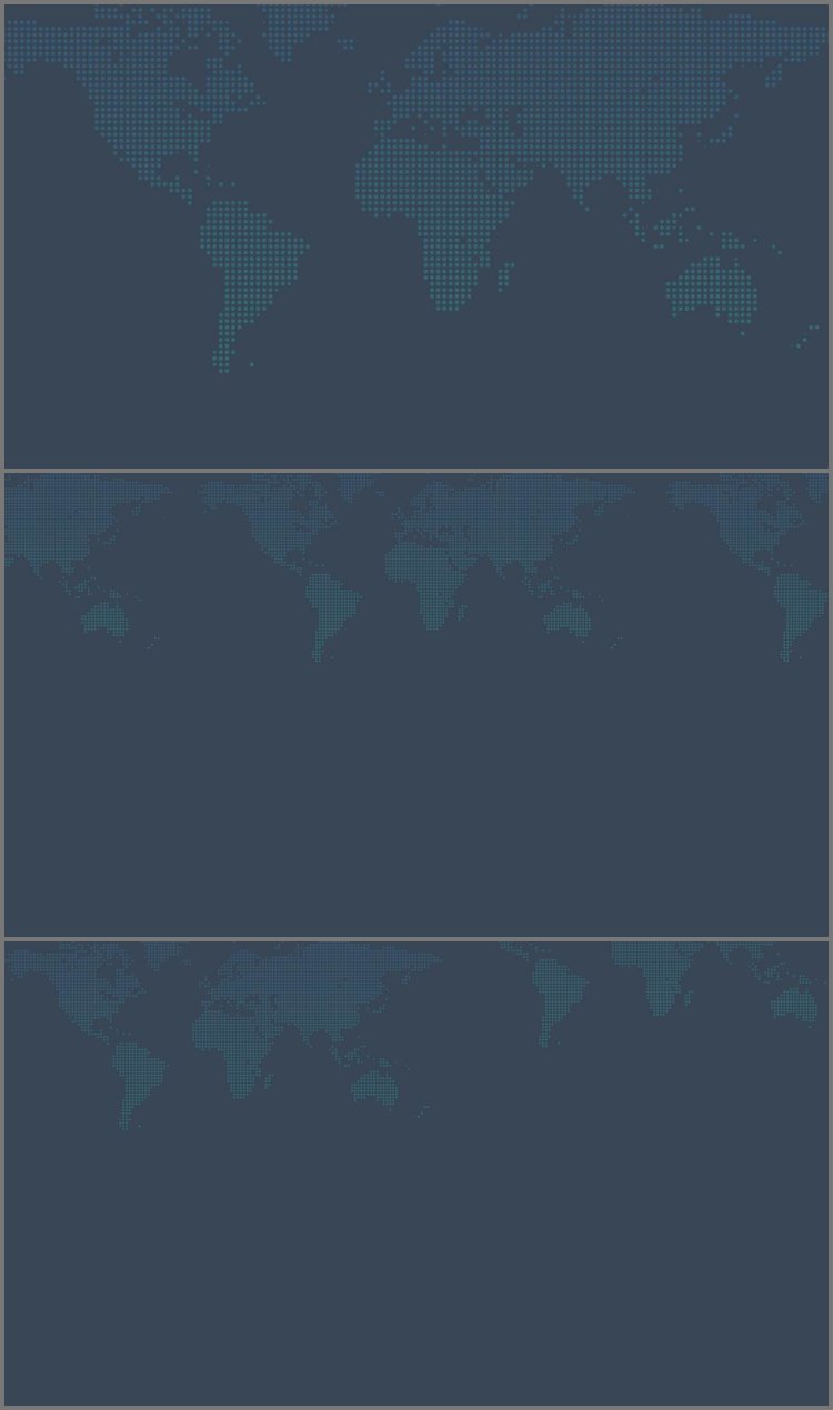 PPT模板-三张蓝灰世界地图点阵图PPT背景图片