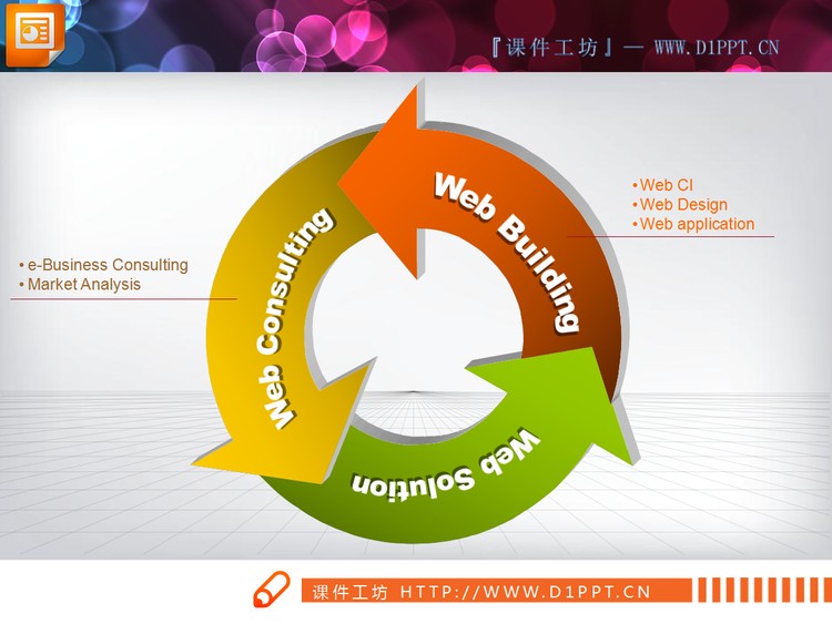 75张彩色立体PPT图表整套下载