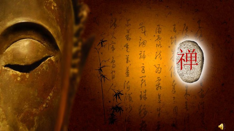 佛像寺庙背景PPT模板下载