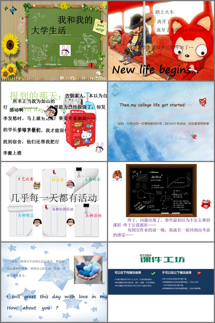 PPT模板-大学生活PowerPoint动画下载