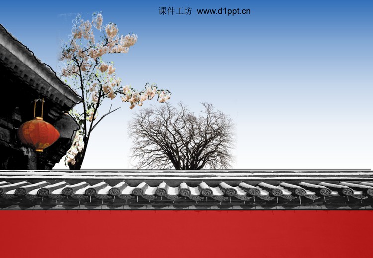 古典中国风建筑PPT模板下载