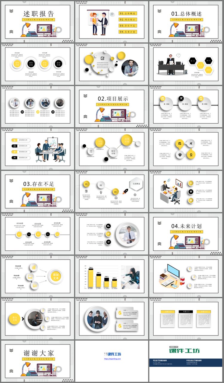 PPT模板-MBE风格的述职报告PPT模板