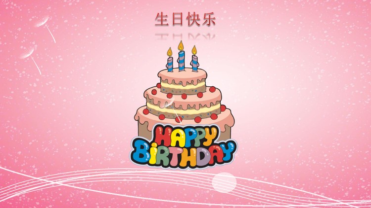 精美生日快乐电子相册PPT模版