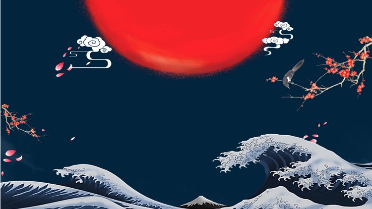 三张精美古典国潮风PPT背景图片