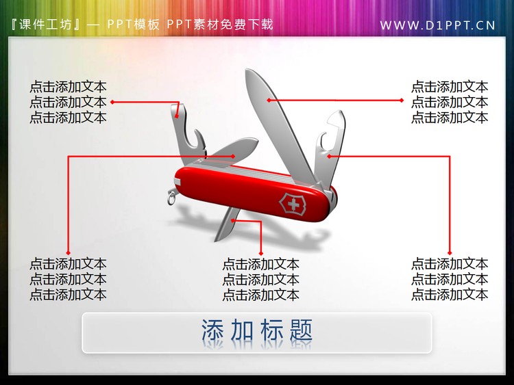 瑞士军刀PPT内容呈现素材