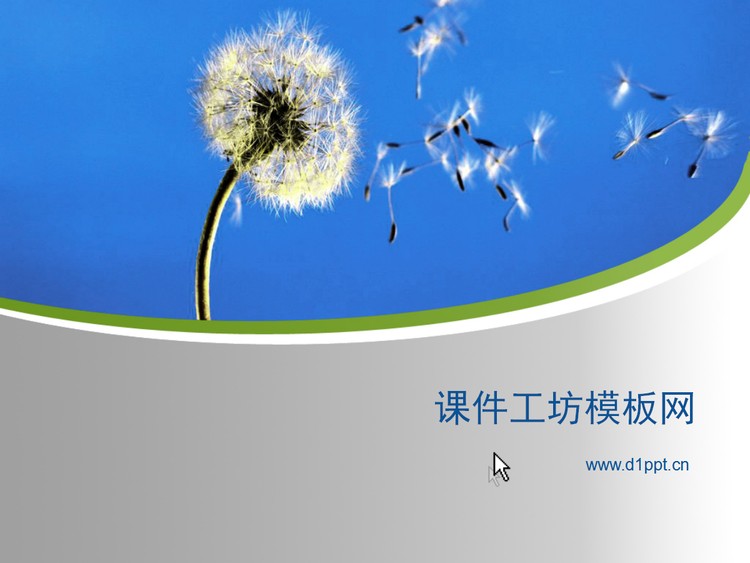 飞翔的蒲公英经典PPT模板下载